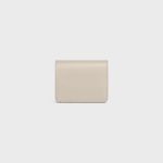 TRIOMPHE COMPACT WALLET IN SHINY CALFSKIN LIGHT STONE - Image 3